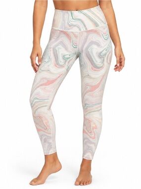Old Navy PowerSoft High-Rise Leggings XL – Pastel Marble Swirl Print Activewear